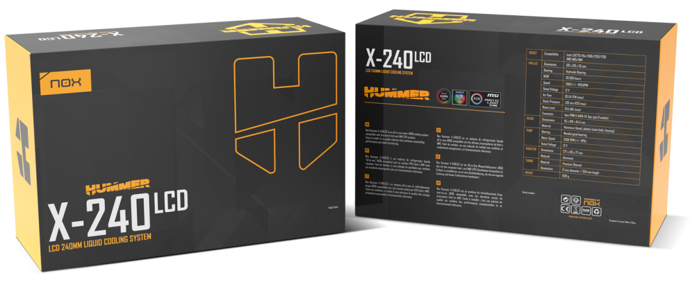 VENTILADOR NOX REFRIGERACION LIQUIDA HUMMER X-240 120MM NEGRO - detalle