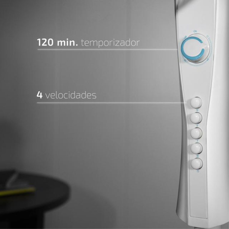 VENTILADOR PIE CECOTEC ENERGYSILENCE 520 POWER WHITE TEMPORIZADOR - detalle