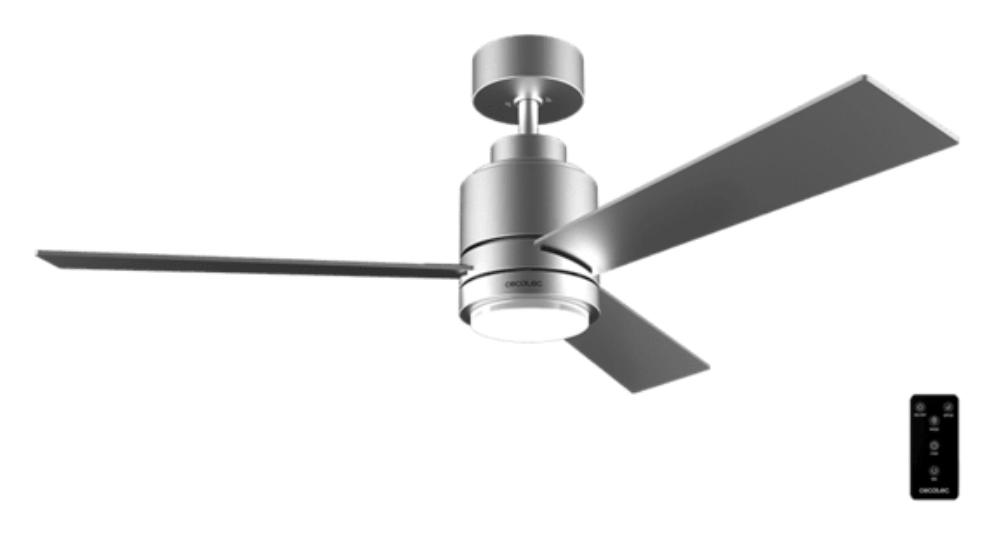 VENTILADOR TECHO CECOTEC ENERGYSILENCE AERO 4850 MOTOR DC ACERO CON MANDO - detalle