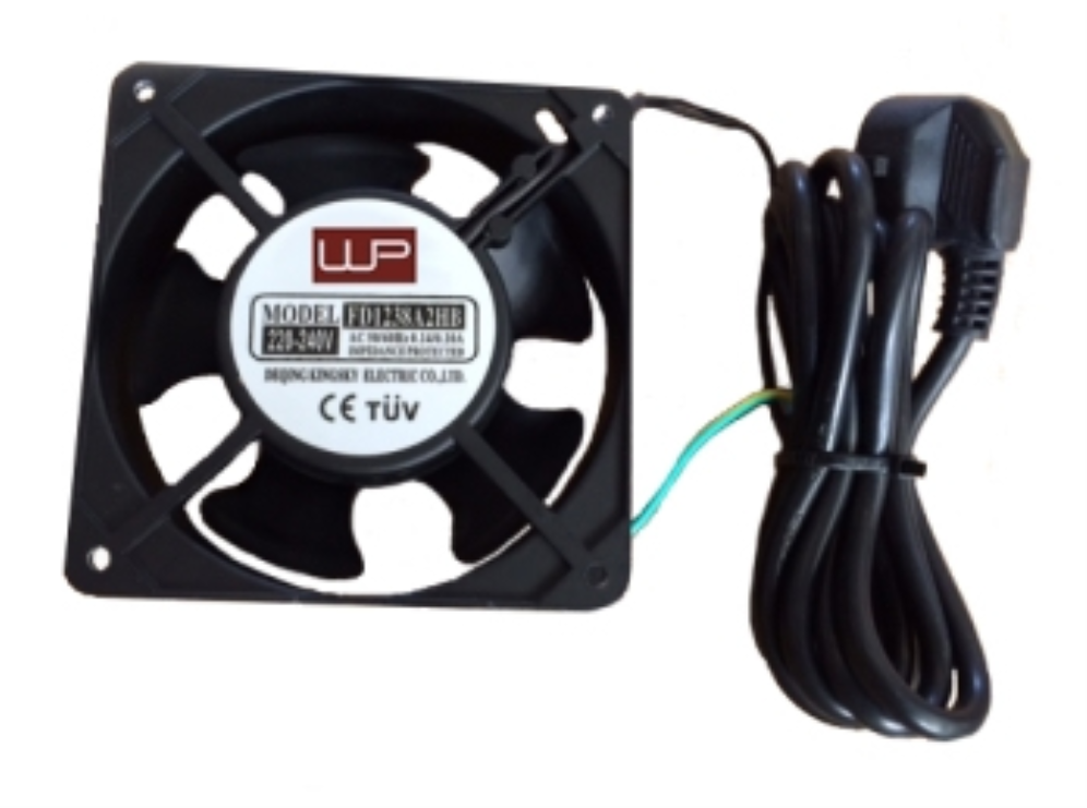 VENTILADOR WP 120X120X38 220V PARA RACK, ENCHUFE SCHUKO, CABLE 2MT
