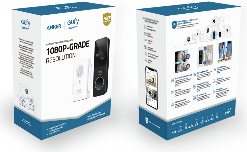 VIDEOPORTERO INTELIGENTE EUFY SLIM 1080P - detalle