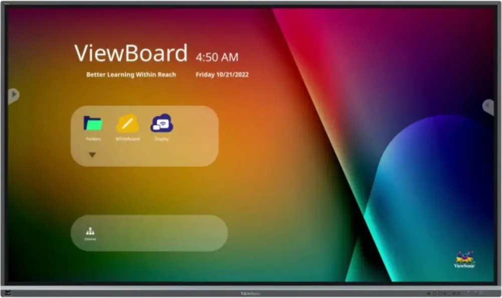 Viewsonic IFP6550-5F pizarra blanca interactiva 165.1 cm (65") 3840 x 2160 Pixeles Pantalla táctil Negro HDMI