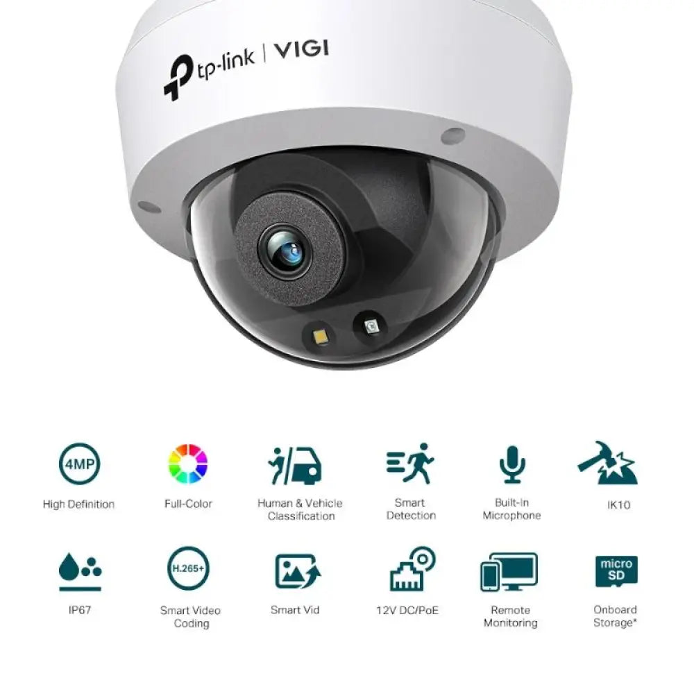 VIGI Cámara IP Domo C240 4MP Plást Full-Color 2.8m - detalle