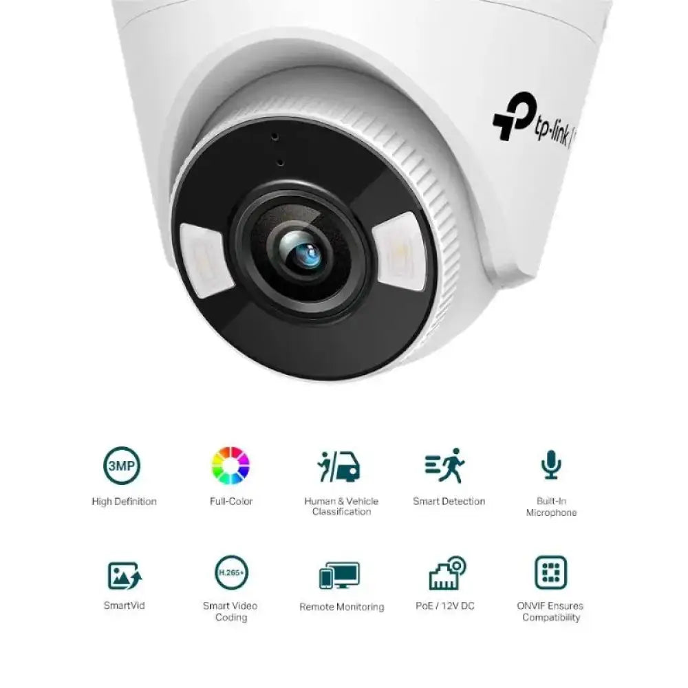 VIGI Cámara IP Turret C430 3MP PlásT Full-Color 2. - detalle