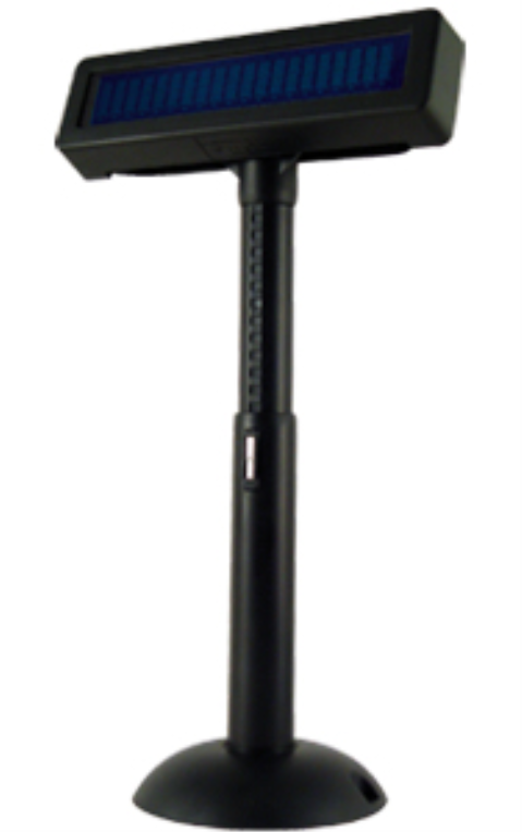 VISOR POSIFLEX VFD FLUORESCENTE 2X20 USB NEGRO PD-2800IIUN