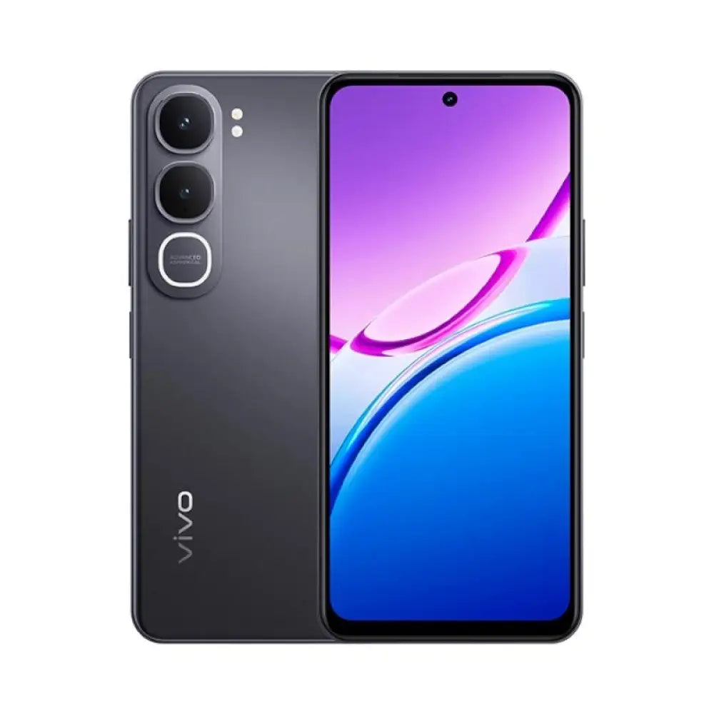 Teléfono inteligente VIVO Y31 5G en color negro con pantalla de 6.72 pulgadas y 120Hz, 6GB de RAM y 512GB de almacenamiento.