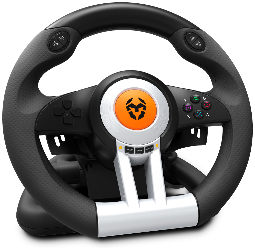 VOLANTE Y PEDALES KROM K-WHEEL MULTIPLATAFORMA (PS4, XBOX ONE,etc) - detalle