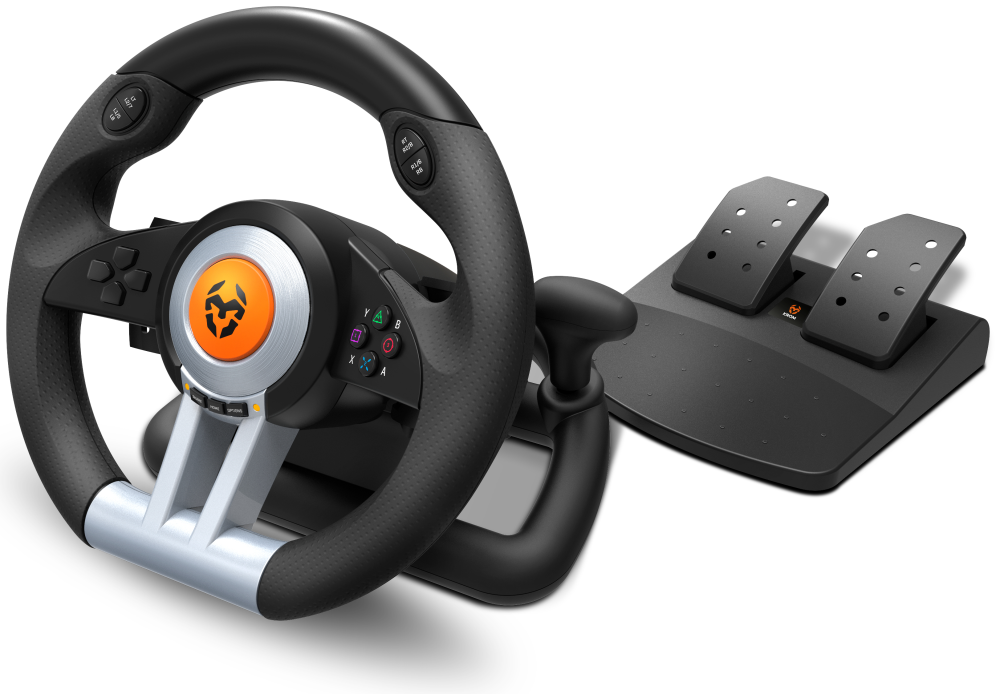 VOLANTE Y PEDALES KROM K-WHEEL MULTIPLATAFORMA (PS4, XBOX ONE,etc) - detalle
