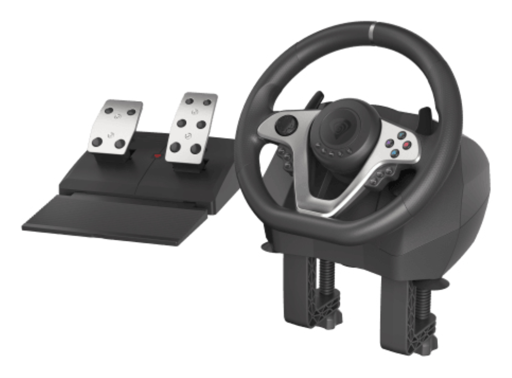 VOLANTE Y PEDALES SEABORG 400 USB MINI JACK VIBRACION MULTIPLATAFORMA - detalle