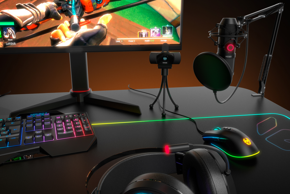 WEBCAM GAMING KROM KAM FHD 1920X1080PX NEGRA - detalle