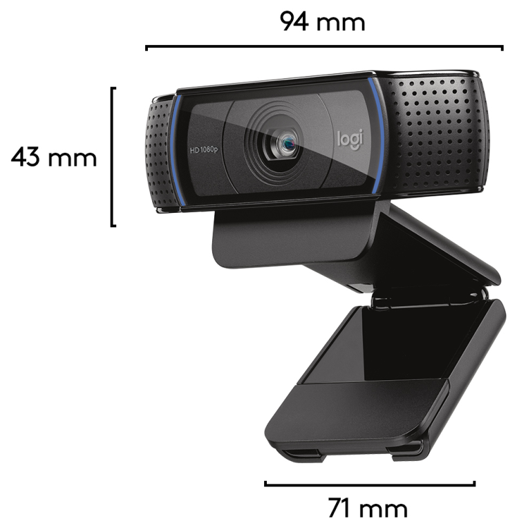 WEBCAM LOGITECH C920 FHD 1920X1080PX NEGRA - detalle