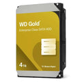 Disco duro interno Western Digital Gold WD4004FRYZ de 4TB con interfaz SATA/600, vista en imagen.
