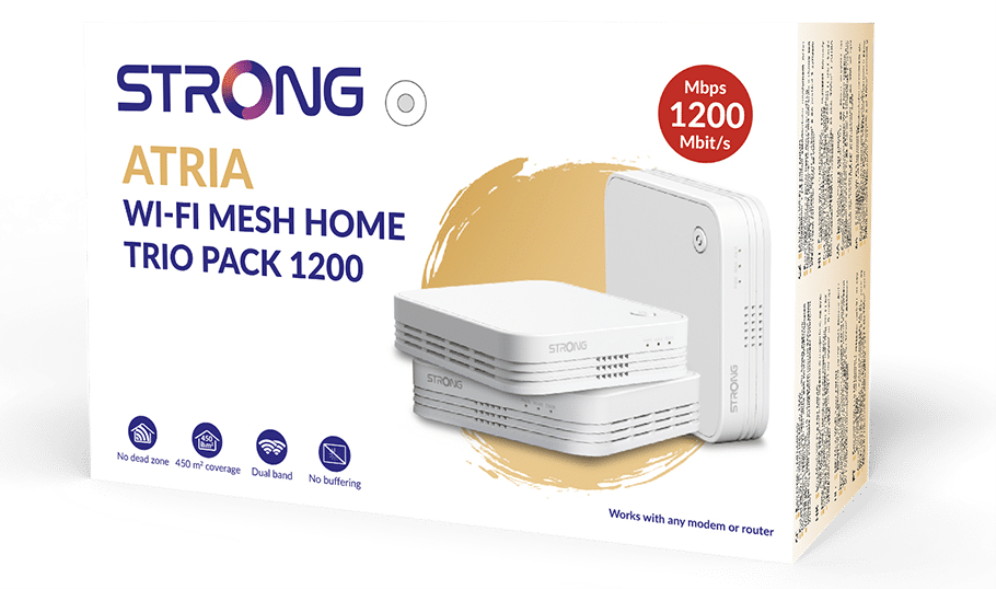 WI-FI MESH STRONG HOME TRIO PACK 1200 - detalle