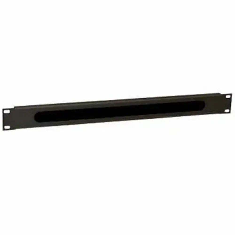 WP Guía Cable con cepillo 1U black  RAL 9005