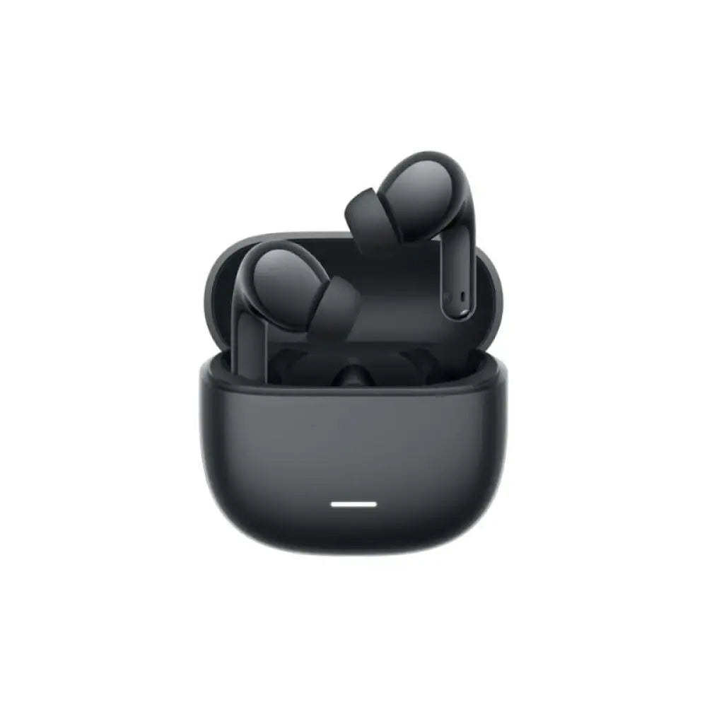 Auriculares Xiaomi Redmi Buds 8 Lite negros con micrófono y diseño compacto, ideales para escuchar música y llamadas.