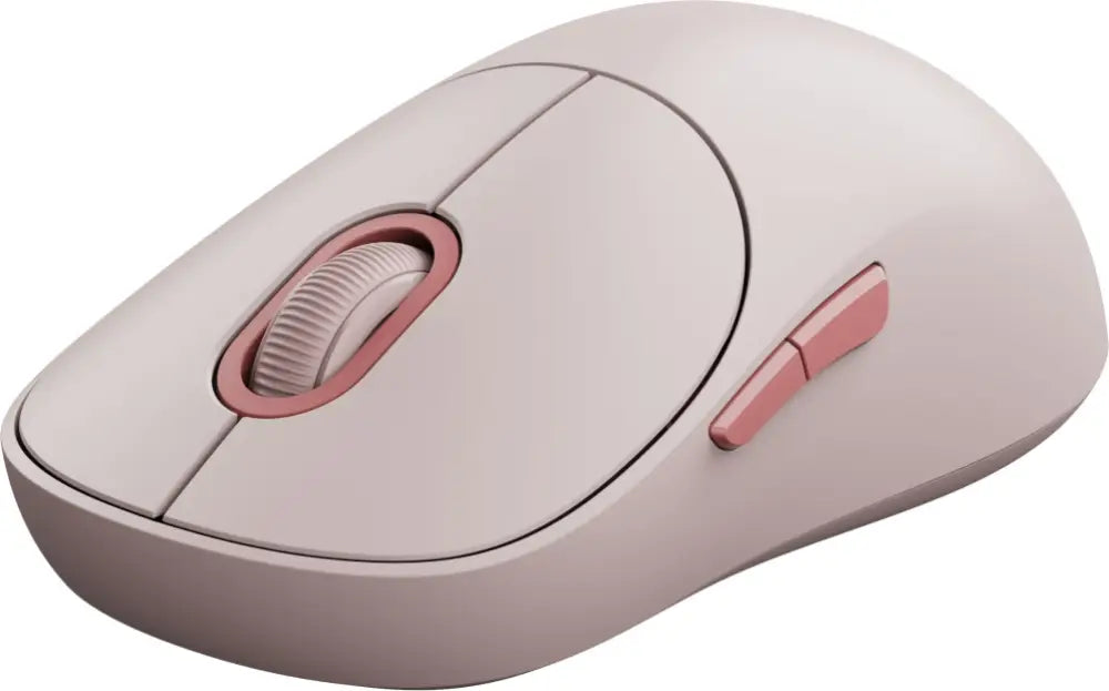 Ratón Xiaomi BHR8911GL para oficina, inalámbrico Bluetooth y USB, mano derecha, 1200 DPI, recargable y diseño en color rosa