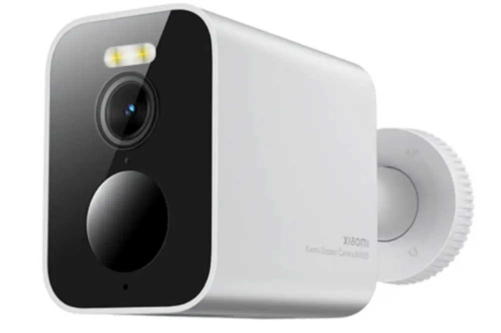 Cámara de vigilancia exterior Xiaomi BW300 en techo o pared, resolución 2304 x 1296 píxeles, cámara IP de seguridad.