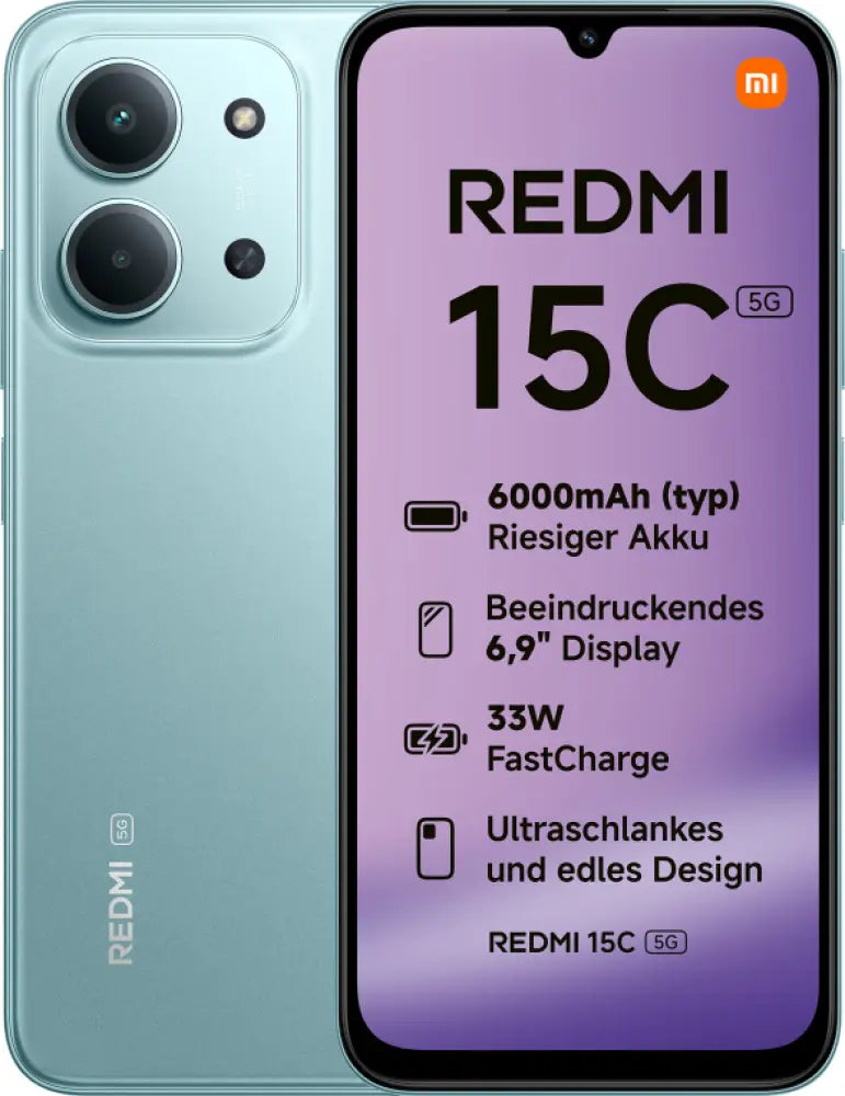 Xiaomi Redmi 15C 17.5 cm (6.9") 5G USB Tipo C 4 GB 128 GB 6000 mAh Verde