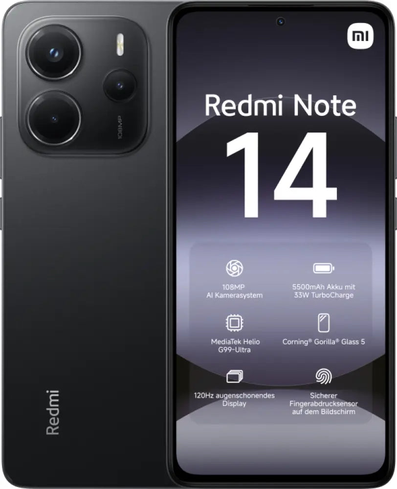 Xiaomi Redmi Note 14 16.9 cm (6.67") Ranura híbrida Dual SIM 4G USB Tipo C 6 GB 128 GB 5500 mAh Negro