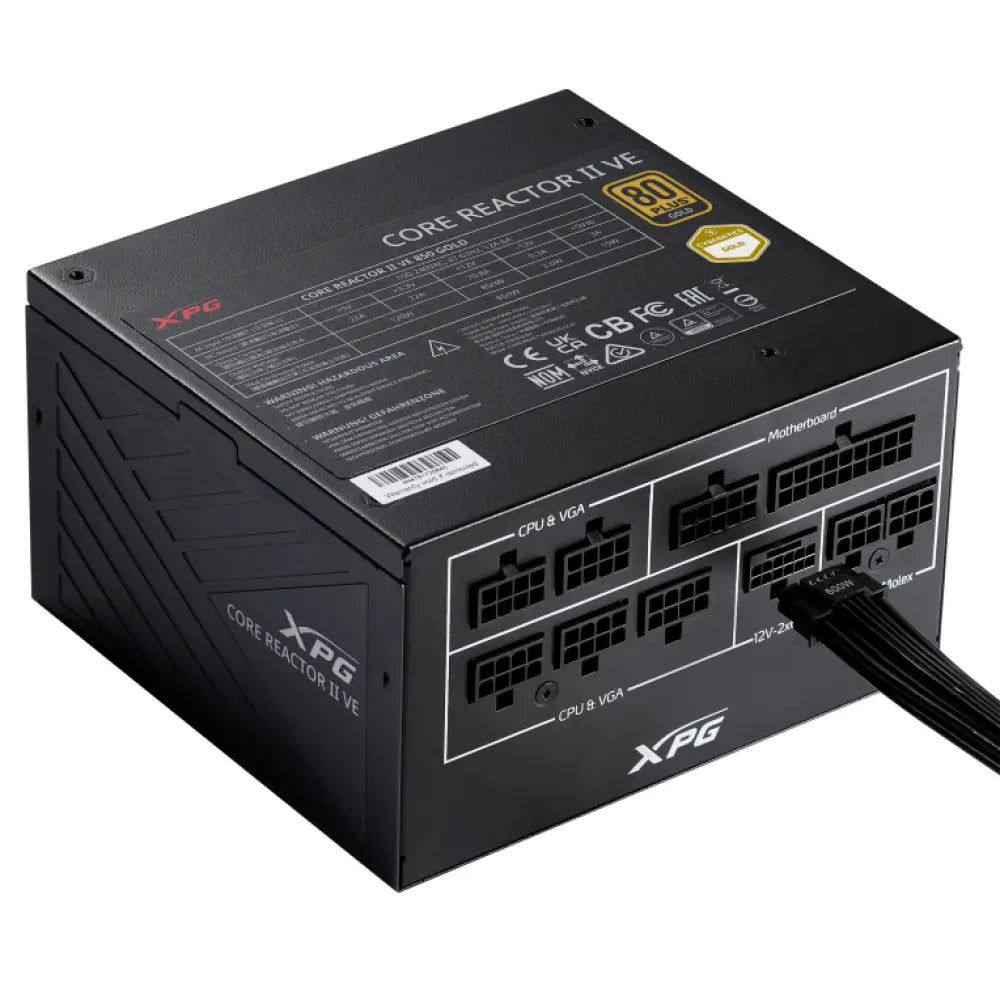 XPG COREREACTOR II VE 850W unidad de fuente de alimentación 24-pin ATX ATX Negro - detalle