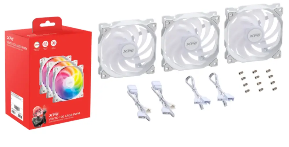 XPG VENTO 120 ARGB PWM Carcasa del ordenador Ventilador 12 cm 3 pieza(s) - detalle