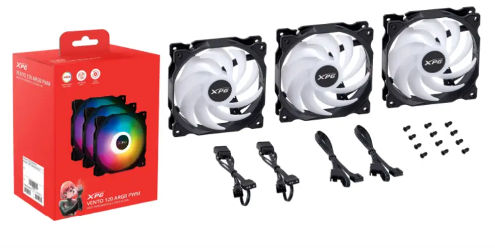 XPG VENTO 120 ARGB PWM Carcasa del ordenador Ventilador 12 cm 3 pieza(s) - detalle