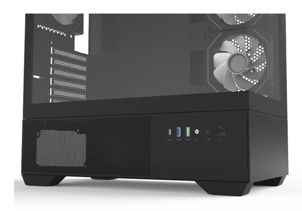 Zalman CHRONIX BLACK Midi Tower Negro - detalle