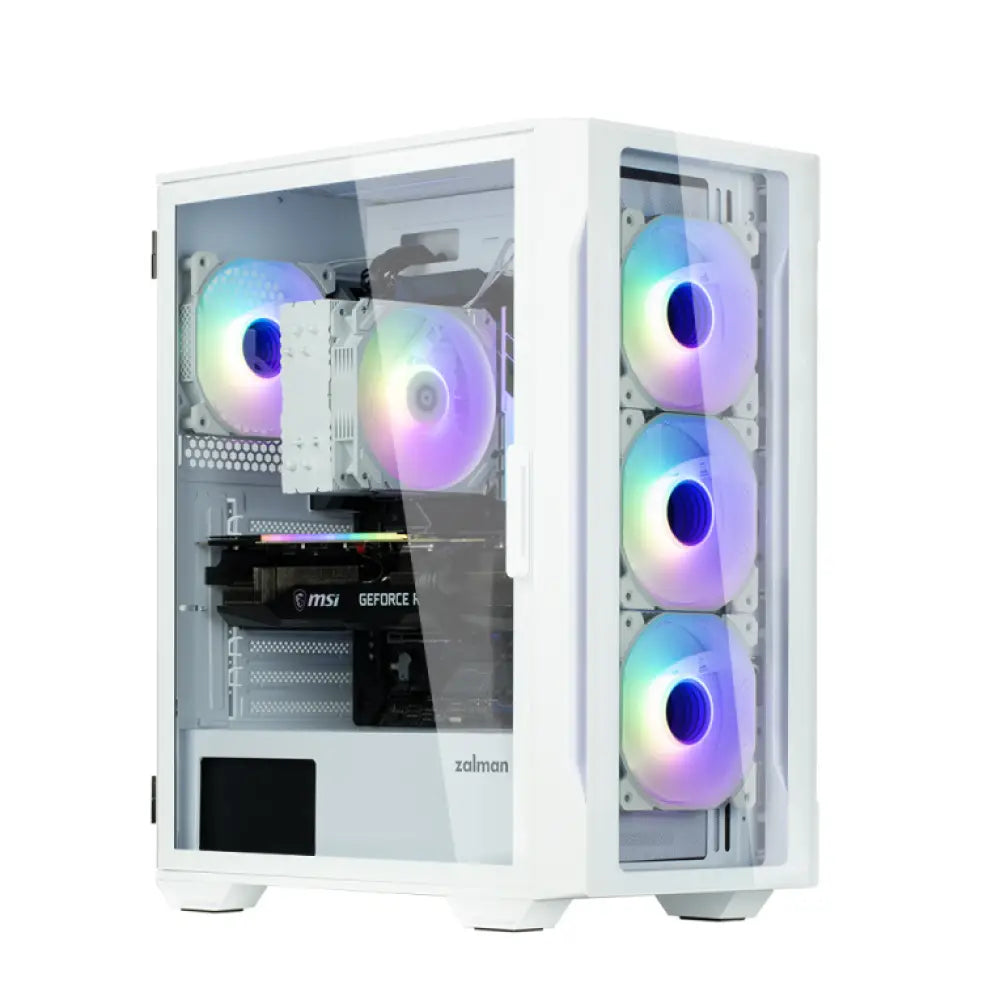 Zalman I3 NEO TG WHITE carcasa de ordenador Midi Tower Blanco - detalle
