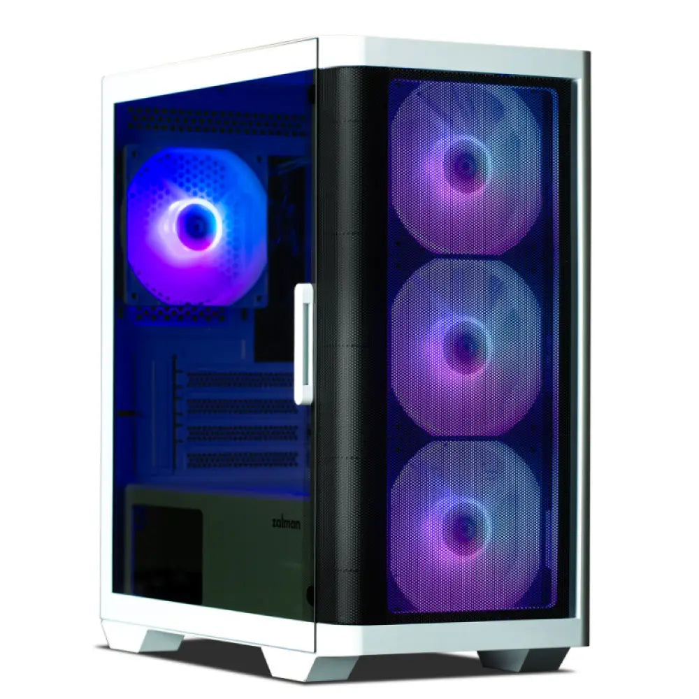 Zalman M4 WHITE carcasa de ordenador Mini Tower Negro. Blanco - detalle