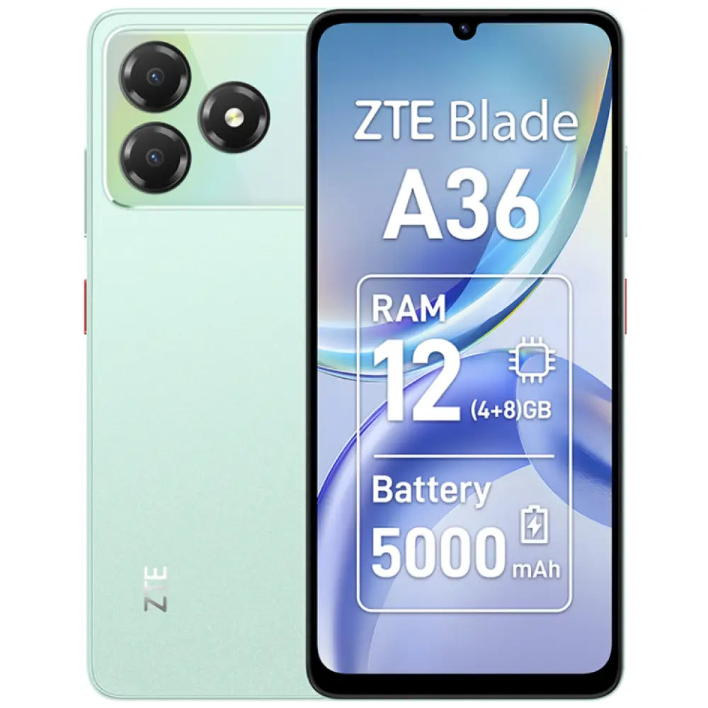 ZTE Blade A36 17.1 cm (6.75") SIM doble Android 15 4G USB Tipo C 4 GB 64 GB 5000 mAh Verde