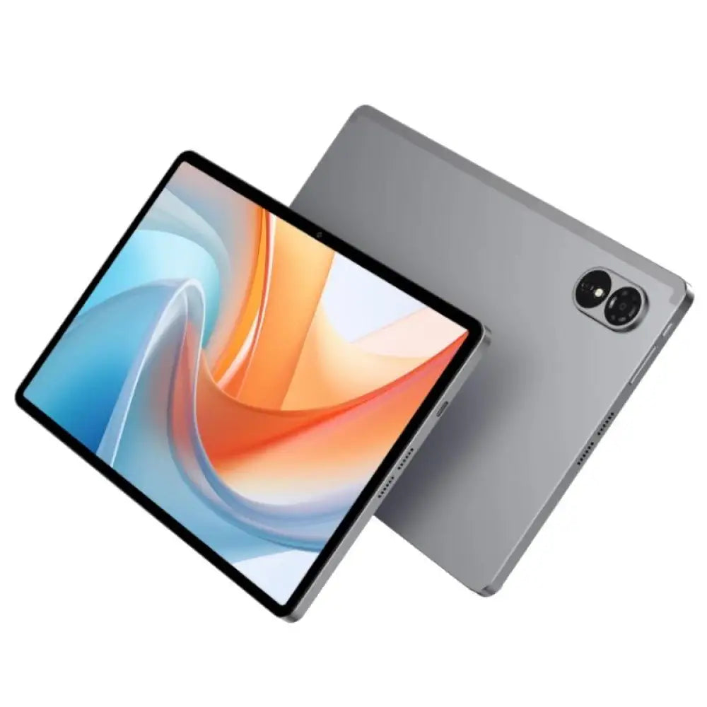 Tableta ZTE Blade X1101 4G de 10.95" con pantalla FHD, almacenamiento 128GB y funda TPU, vista frontal con pantalla encendida