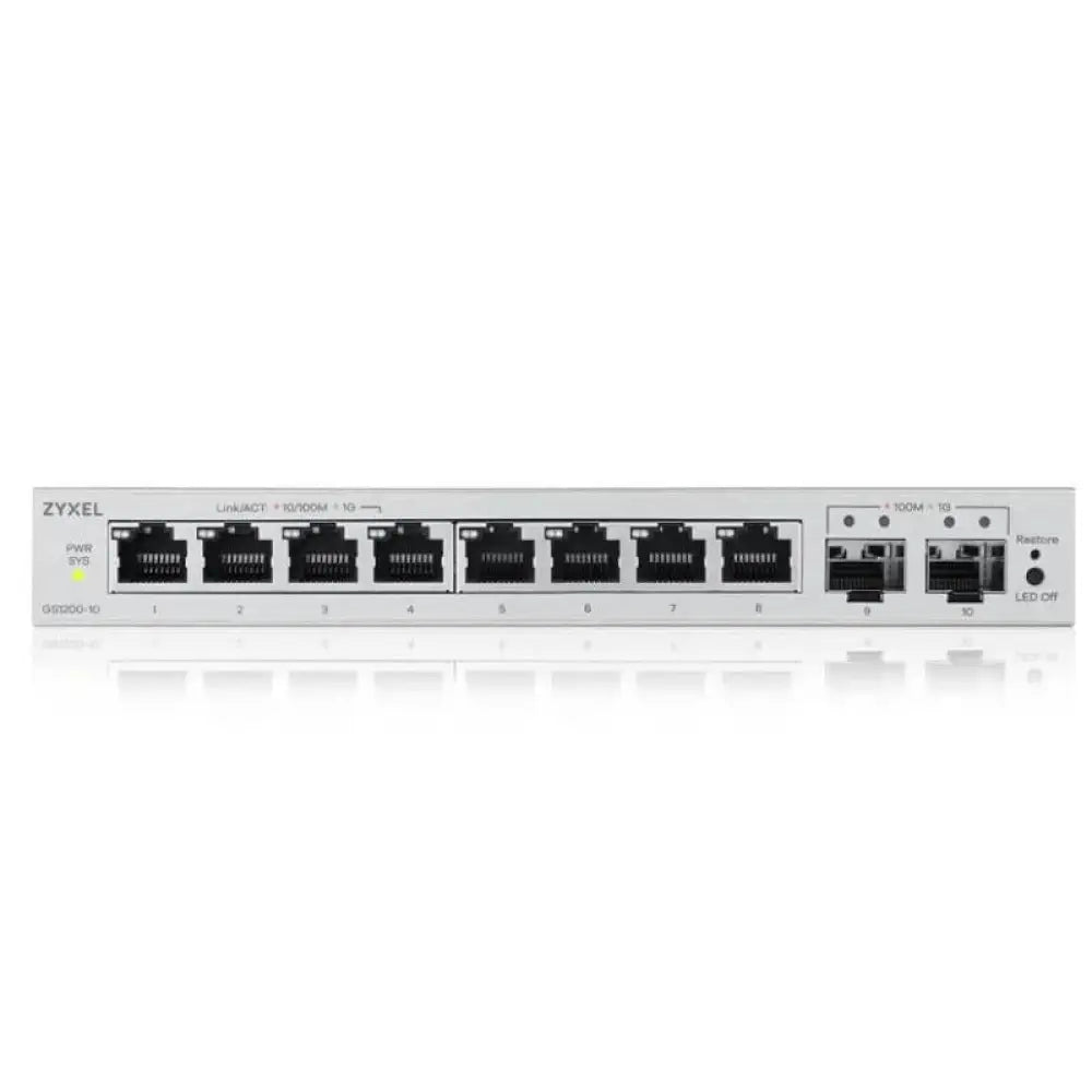 ZyXEL GS1200-10V3 Switch 8xGbE 2xSFP - detalle
