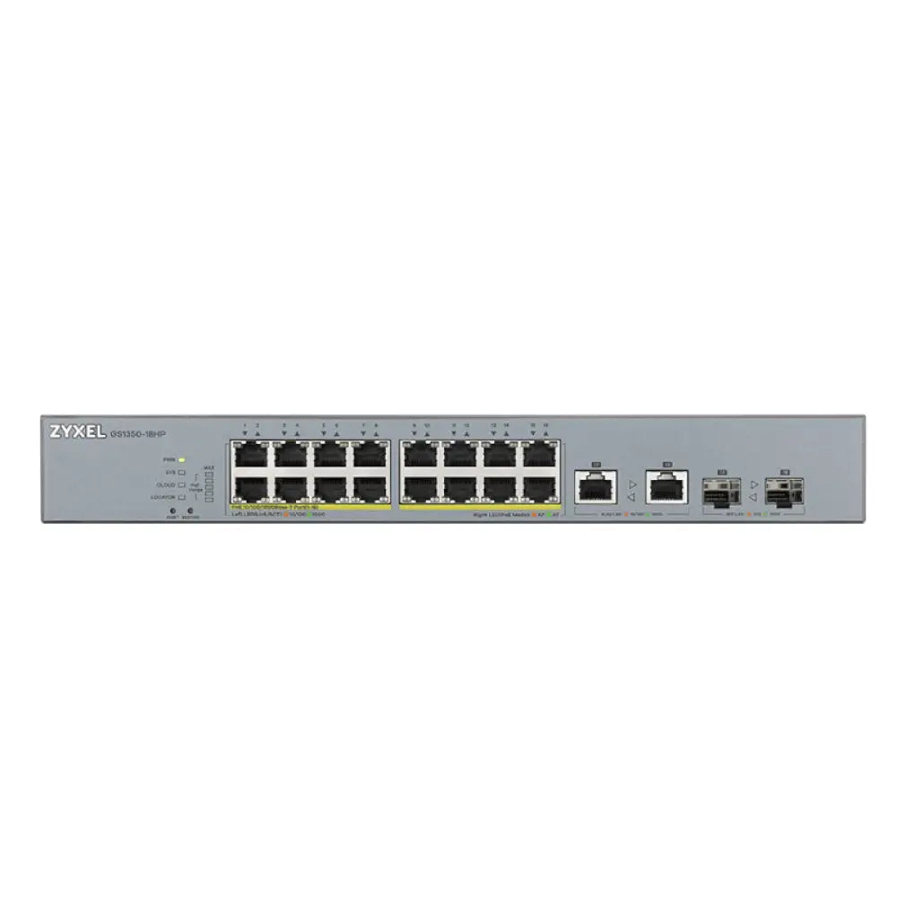 ZyXEL GS1350-18HP Switch 16xGB PoE 2xSFP 250W - detalle