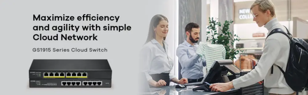Zyxel GS1915-8 Gestionado L2 Gigabit Ethernet (10/100/1000) Negro - detalle