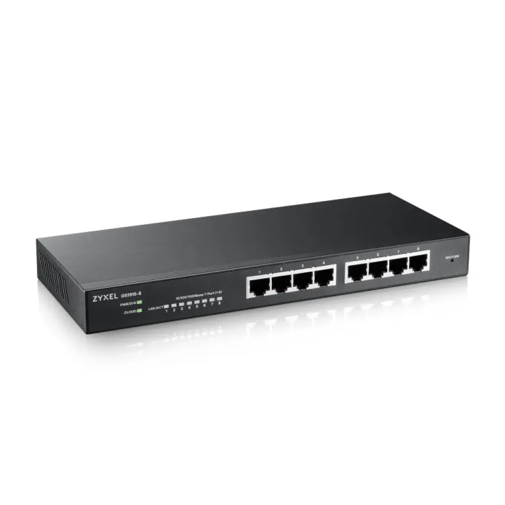 Zyxel GS1915-8 Gestionado L2 Gigabit Ethernet (10/100/1000) Negro - detalle
