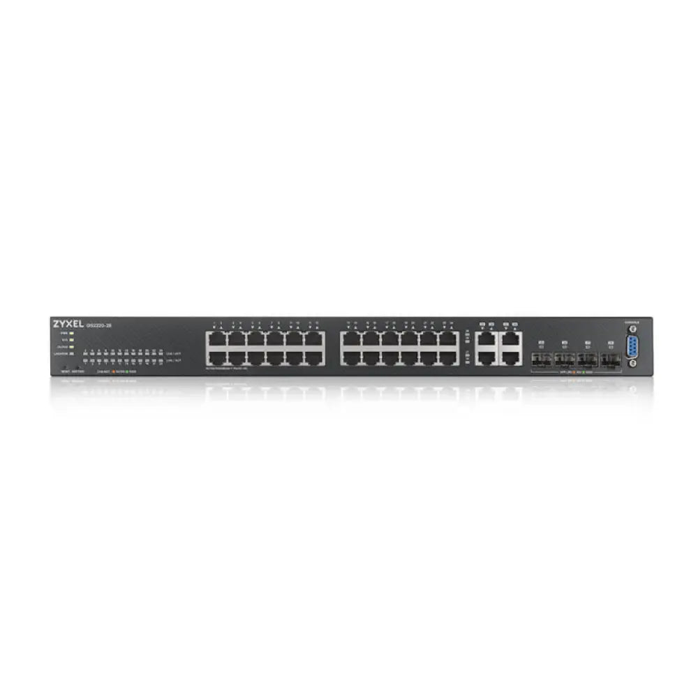 Zyxel GS2220-28-EU0101F switch Gestionado L2 Gigabit Ethernet (10/100/1000) Negro - detalle